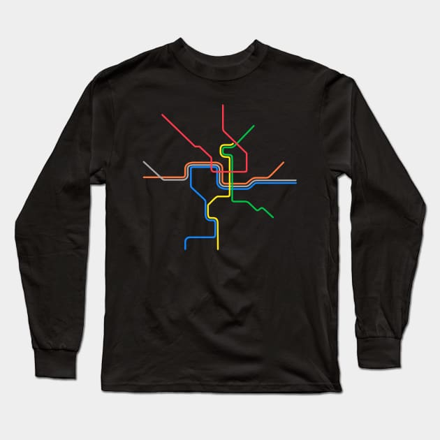 DC metro lines Long Sleeve T-Shirt by simplistictees
